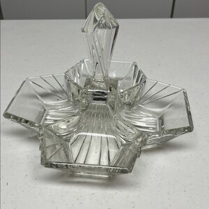 Vintage Glass Crystal Server
